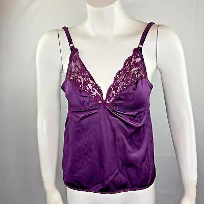 Maidenform Sweet Nothings 68003 Nylon Lace Camisole Slip Top Cami 34 USA Made • $17