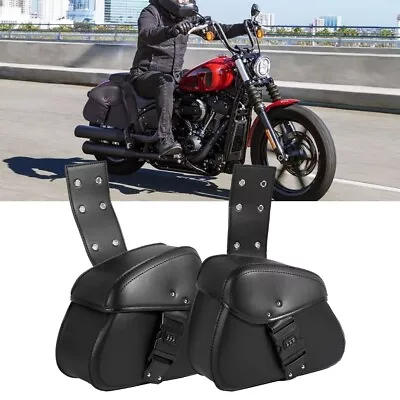 Motorcycle Side Saddle Bags Password Lock Black For Yamaha Vmax 1200 VMX1200 • $65.99