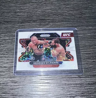 2022 Panini Prizm UFC Georges St Pierre White Sparkle SSP • $36