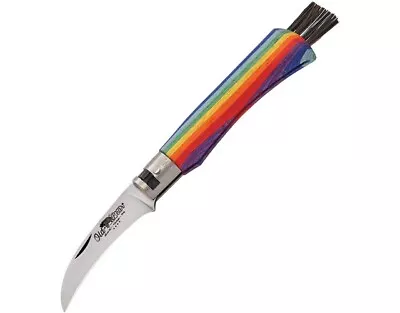 Old Bear 9387/19_MAK Mushroom Knife Rainbow Handle Folding Knife • $37.75