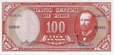 1960-1961 ND Chile 10 Centesimos Uncirculated Banknote. Ten Centesimos UNC Bill • $13