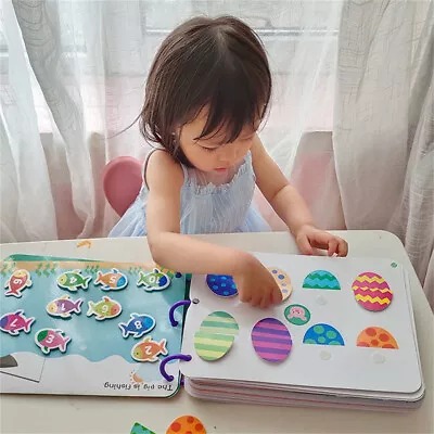 Montessori Quiet Book Children Toy Animal Numbers Matching Puzzle Gayu • $19.23