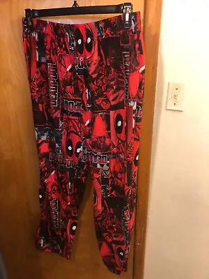 Deadpool Marvel Comics Pajama Pants Size Large • $12