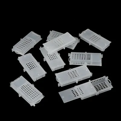 10 X Transparent Plastic Cage Queen Cages Insect Queen House Beehive/Beekeeping • $13.66
