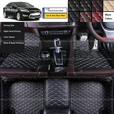 Tailored Custom Made Leather Car Floor Mat For Ford Mondeo MK4 MK5 Saloon Estate • £71.99