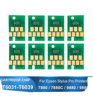 2 Set Chip Permanent For Epson Stylus Pro 7880 7880C 9880 9880C Printer 8pcs/set • $175
