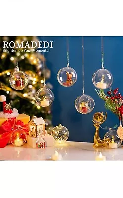 Tealight Holders Globes Fillable Acrylic Bulk Hanging Ball 8cm 60pcs All Ocasion • £29.99