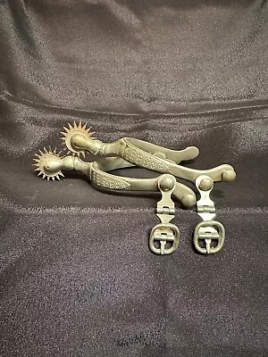 Vintage Pair Of Spurs With Stamping On The Bands (Unmarked) • $28.09