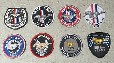 FORD MUSTANG ANNIVERSARY PATCH SET - 20th 25th 30th 35th 40th 45th 50th 55th • $119