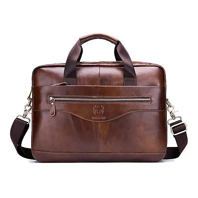 Men Leather Messenger Bag Satchel Bag Crossbody Shoulder Bag For Office • $61.59