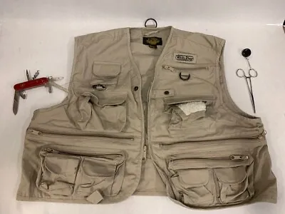 White River Fly Fishing Vest Size M And Hoffritz Swiss Army Knife + Fly Scissors • $39.99
