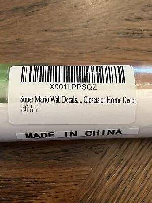 Sealed Super Mario Bros Wall Decals Nintendo Wallpaper Stickers Mario Game Room • $15