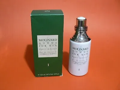 VINTAGE MOLINARD HOMME I FOR MEN  4.0oz 120ml EAU DE TOILETTE SPRAY OLD STOCK • $87.99