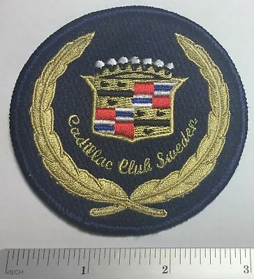 $21.99 • Buy Vintage Cadillac Club Sweden Embroidered Patch, Car Automotive Hot Rod