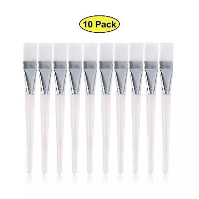 10-Pc Facial Mask Brush Makeup Brushes Cosmetic Tools Clear Handle (SB003-1Wx2) • $9.99