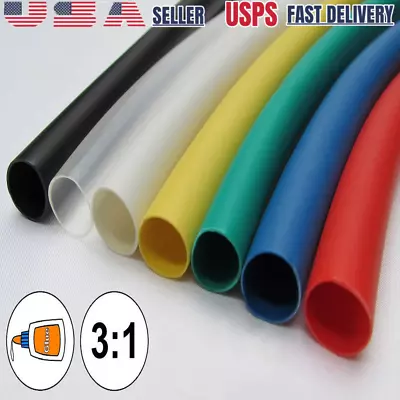 3:1 Marine Grade Heat Shrink Tubing Wire Wrap Adhesive Glue Lined Waterproof US • $8.99