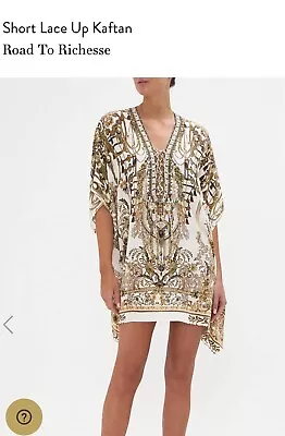 Camilla Short Lace Up Kaftan “Road To Richesse” OS • $222.50