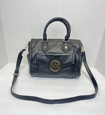 Michael Kors Medium Black Pebbled Leather  Satchel Bag • $59