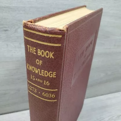 1955 Book Of Knowledge Children's Encyclopedia 15 16 Old Vintage Book Fair Condi • $14