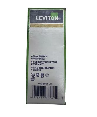 Leviton 5604-2W 4-Way Switch Grounding **SALE** • $13.98
