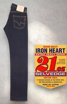 Iron Heart 634S 21oz Selvedge Denim Straight Motorcycle W28-40 Japan Free Ship • $475.50