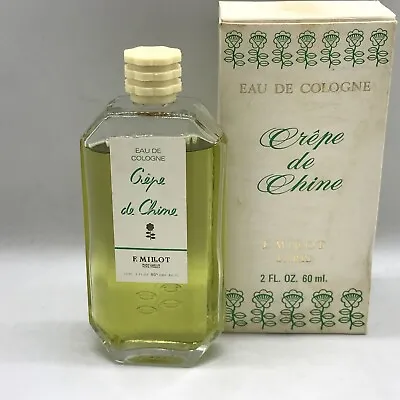 VTG Crepe De Chine By F. Millot Paris Ref 5602 Eau De Cologne Splash 2fl.oz/60ml • $69.99