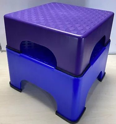 Firm The Fanny Lifter Exercise Step Box Stepper Purple Blue W All 8 Rubber Feet • $129.95