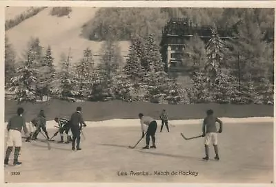 VINTAGE Real Photo Switzerland Les Avants Match De Hockey POSTCARD - UNUSED • $9.66