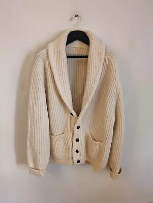 Mcgeorge Of Dumfries Men's Vintage Shetland Wool Shawl Collar Cardigan • $435.59