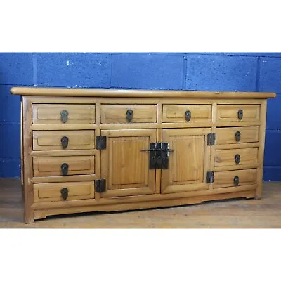 A C20th Chinese Hardwood & Camphor Wood Lined Low Chest Or Sideboard • £350