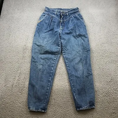 Vintage Gitano Jeans Womens 14 Blue Mom Denim High Rise Tapered Leg 43669 • $15.99