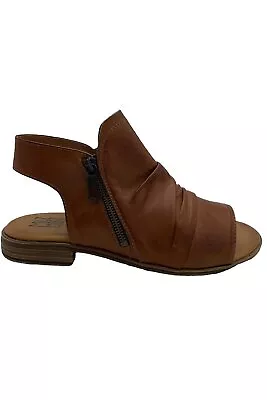 Miz Mooz Leather Wide Width Side-Zip Sandals Dylan Brandy  • $45.99