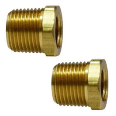 3/4  X 1/2  Male NPT X Female NPT Hex Bushing Reducer Brass Pipe Fitting 2-Pack • $10.95