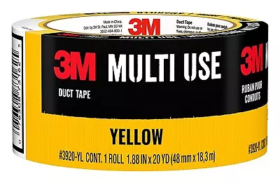 3M Multi-Use Colored Duct Tape Yellow Duct Tape With Strong Adhesive And... • $9.99