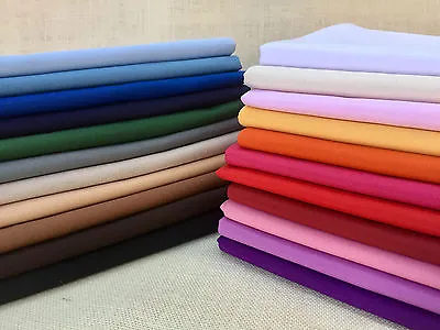 Plain Ottoman Fabric Home Curtain Lining Mask Cotton Canvas - 280cm EXTRA WIDE • £14.99