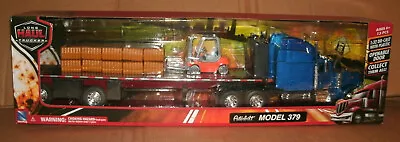 1/32 Scale Peterbilt Model 379 Farming Tractor Trailer Semi Truck (23 ) New-Ray • $49.99