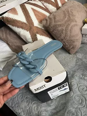 Mixit Medium 10 Women’s Sandals Flip Flop Shoes Blue • $20