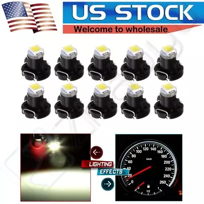 10Pcs T3 White Neo Wedge 1-SMD LED Bulbs A/C Climate Heater Light Panel Lamp • $6.98