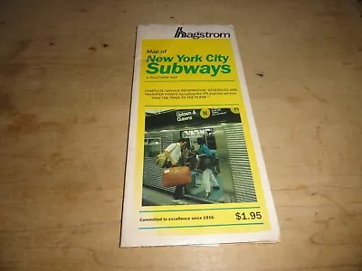 Vintage 1987 New York City Subways Map By Hagstrom • $10.99