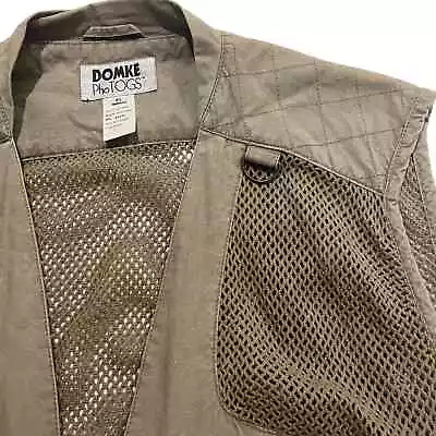 DOMKE PhoTOGS Canon DSP Cameras Mens Vest Multipockets Size XL Used Khaki Tan • $60