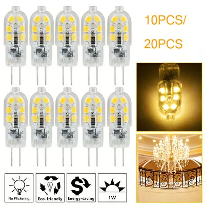 20/10 Pcs G4 Bi-pin 12 LED Lamp Light Bulb DC 12V 20W 2835 SMD 6000K White/ Warm • $9.97
