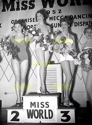 Photo - Miss World 1952 Miss Sweden With Miss Switzerland & Miss Germany • $6.25