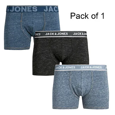 £9.99 • Buy Jack & Jones Mens Underwear Trunks  Designer  Cotton Pack Of 1 Boxers Shorts