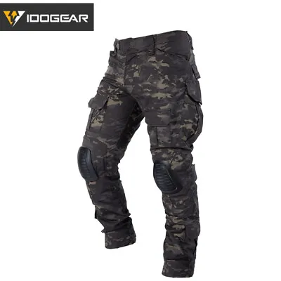 IDOGEAR Combat Pants Mens W/ Knee Pads Camo Airsoft Military Army Trousers Camo • $63.63