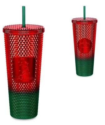 Mickey Mouse Red Green Starbucks Tumbler Cup With Straw – Walt Disney World 24oz • $10