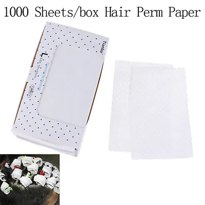 $7.12 • Buy 1000 Sheets/Box Hair Salon Perm Papers End Electric Wraps Perming End WrapsSBDD