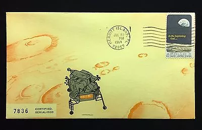 Apollo 11 / Lunar Module Landing Stamped 1969 Certified & Serialized  No. 7836 • $9.99