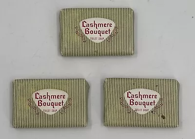 Vintage Lot Of 3 Cashmere Bouquet Hotels Soap Bars Palmolive Soap 2.5” Bars • $8.49