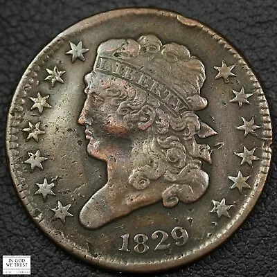 1829 Classic Head Copper Half Cent 1/2C - Damaged • $53