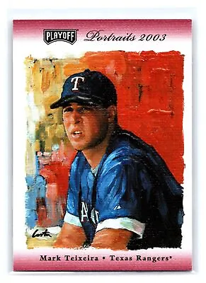 2003 Playoff Portraits Mark Teixeira #49 ROOKIE • $4.99